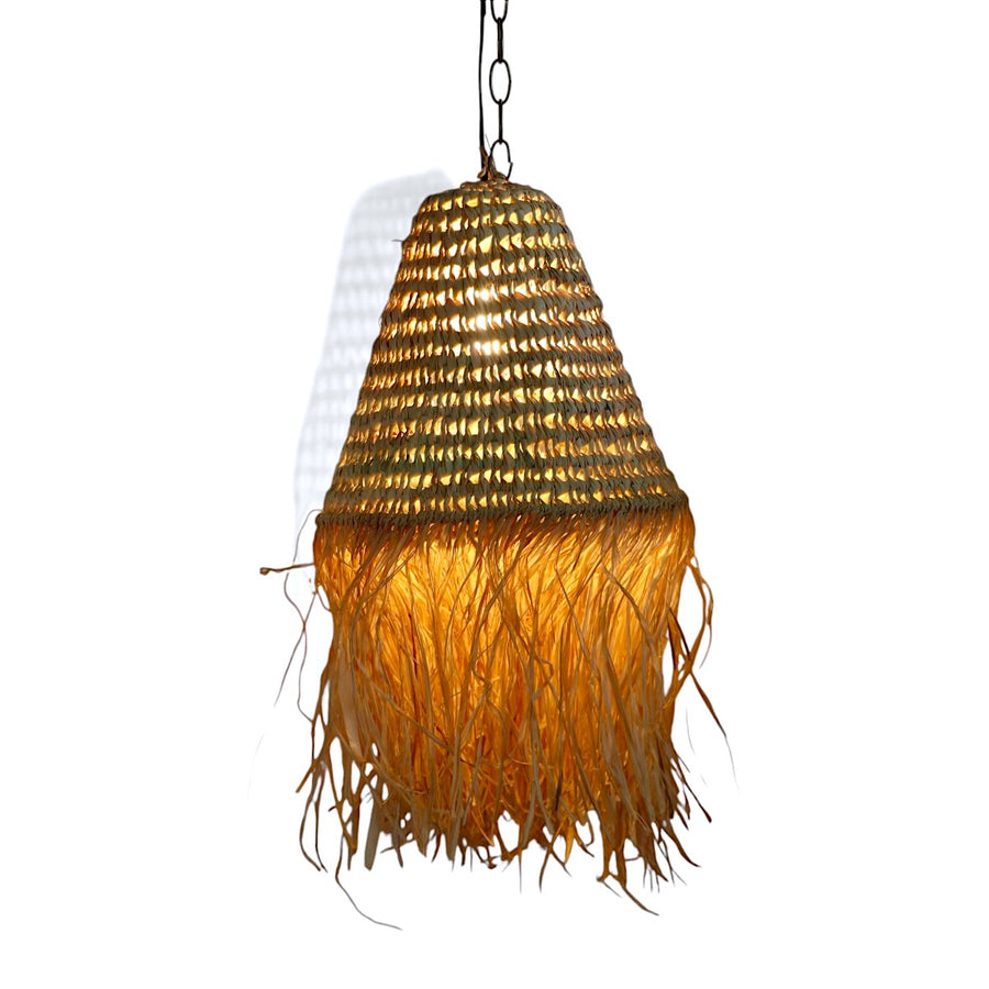 Boho Palm Leaf Pendant Light