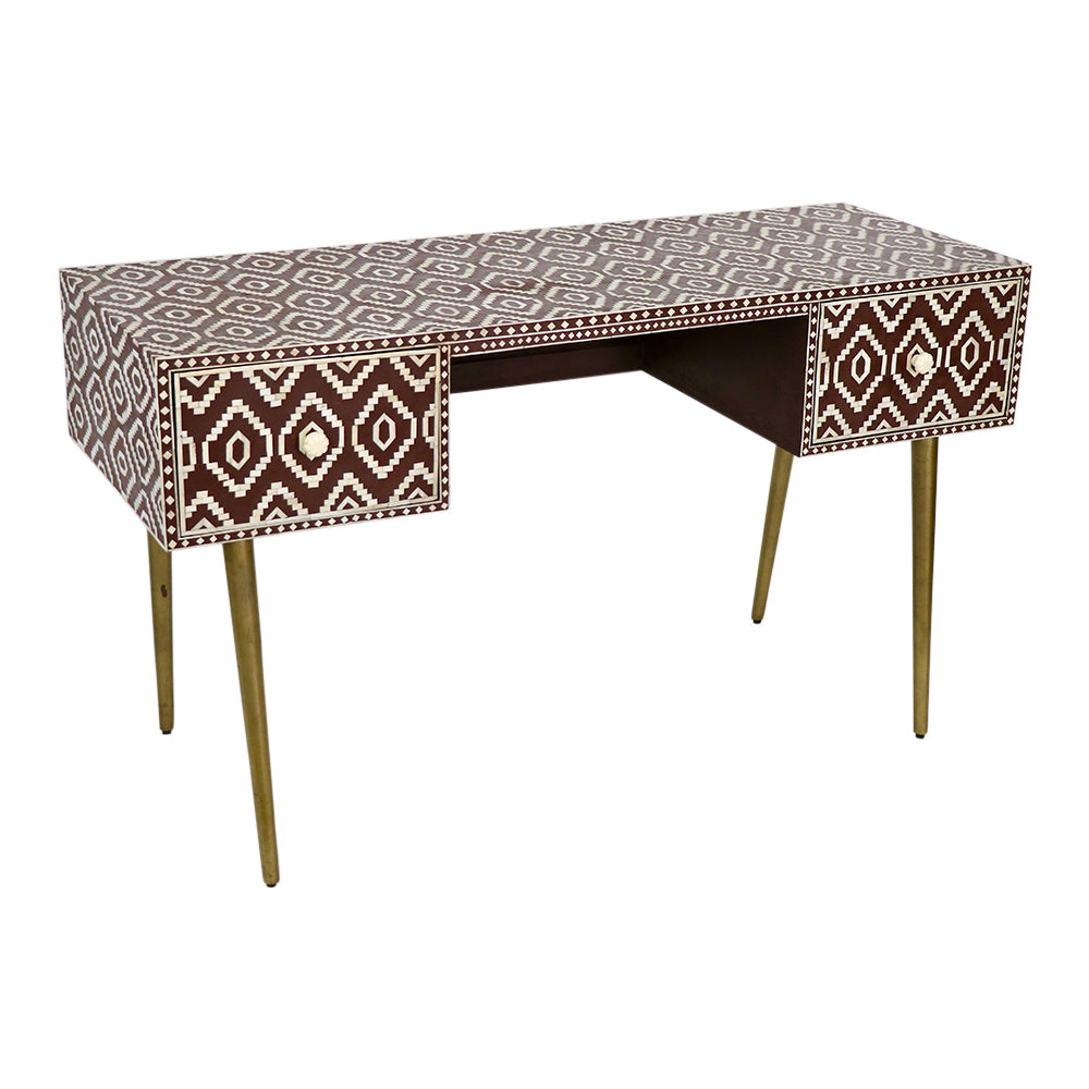 Brown Ikat Desk