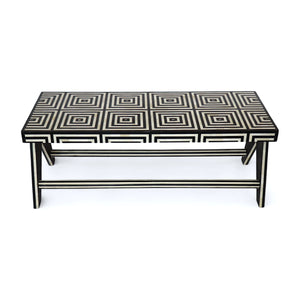 Geometric Bone Inlay Bench