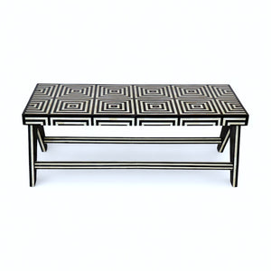 Geometric Bone Inlay Bench