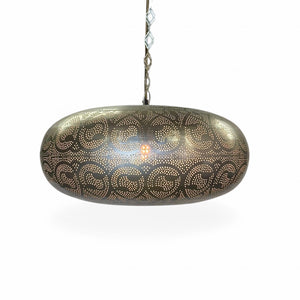 Handcrafted Silver Moroccan Pendant Lamp