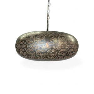 Handcrafted Silver Moroccan Pendant Lamp