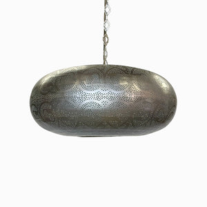 Handcrafted Silver Moroccan Pendant Lamp