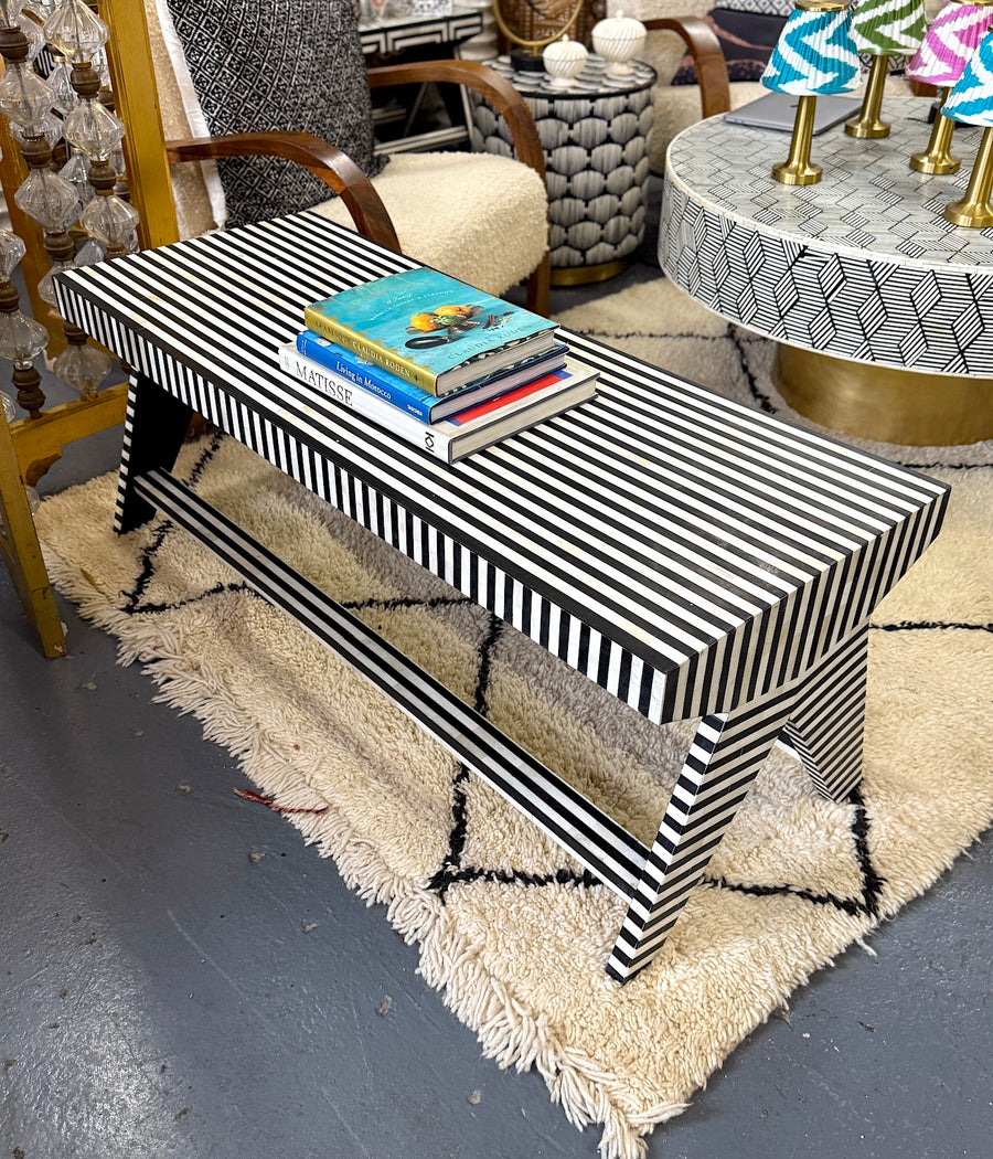 Striped Bone Inlay Bench Rental