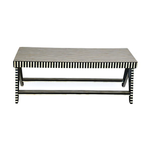 Striped Bone Inlay Bench Rental