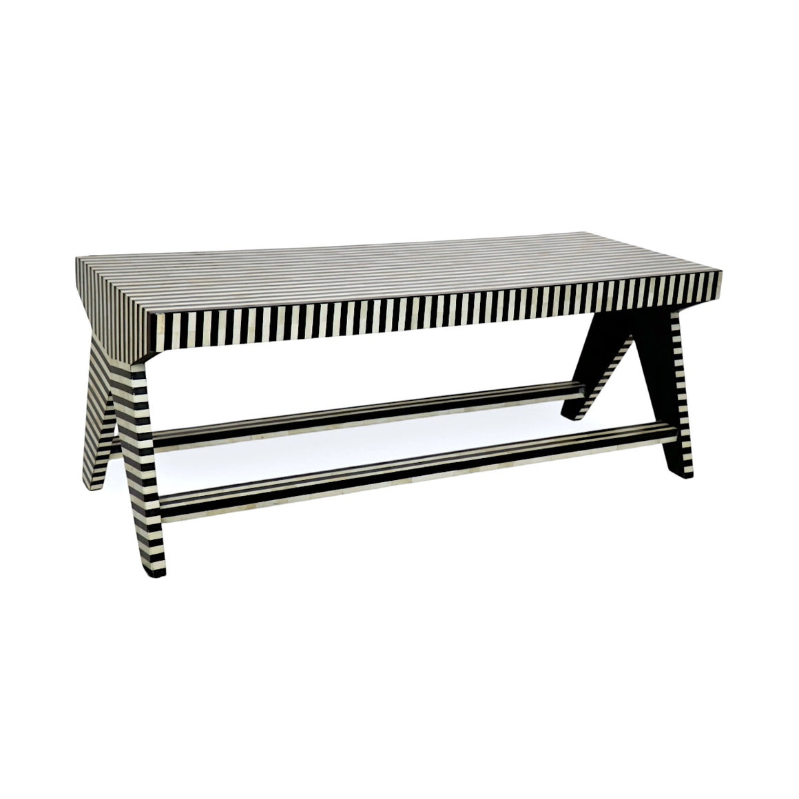 Striped Bone Inlay Bench Rental