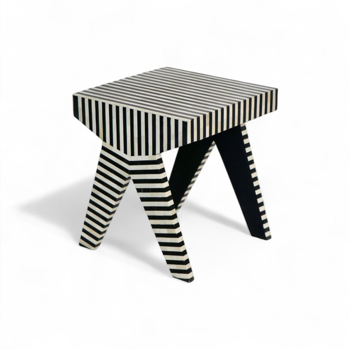 Tangier Bone Inlay Table/ Stool