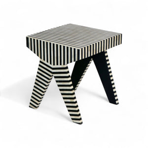 Tangier Bone Inlay Table/ Stool